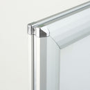 Espositore Pubblicitario Bifacciale con Ruote 70x100 cm in Alluminio da Esterno Antivento Silver