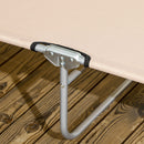 Set 2 Sdraio da Giardino 187x58x36 cm Pieghevoli con Tettuccio Regolabile in Tessuto Oxford e Metallo Marrone      