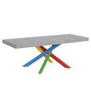 Tavolo Allungabile 200-304x90x77 cm Volantis Premium Cemento Telaio 4B 