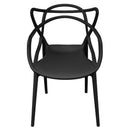 Set 4 Sedie 55x54x82 cm in Polipropilene Sveva Nere