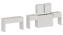 Set 2 Panche Allungabili 66/290x25x45 cm Pratika Singola A e B Larice Bianco  