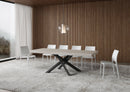 Tavolo Allungabile 120-380x90x77 cm Volantis Premium Cashmere Telaio Antracite 