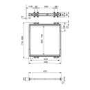 Porta Pantaloni Estraibile per Armadio 80 cm in Alluminio e Acciaio Emuca Anodizzato opaco