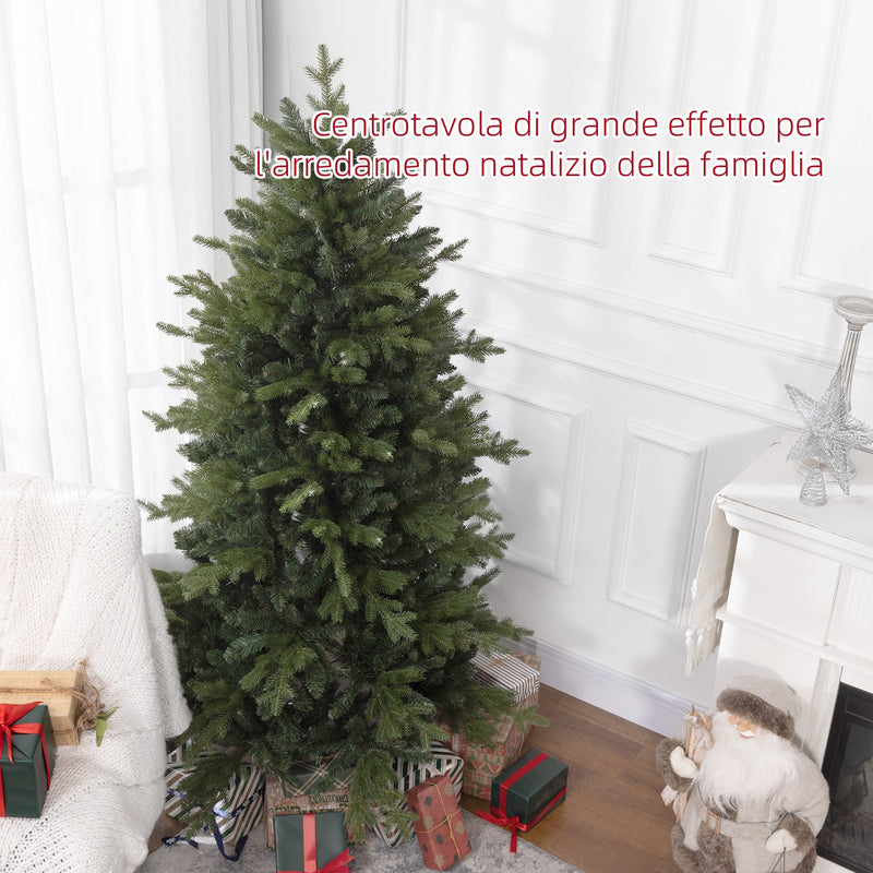 Albero di Natale Artificiale 180 cm 1821 Rami Base in Metallo Verde 