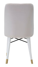 Set 2 Sedie Bella Crema 50x49x92,5 cm in Ferro e Legno