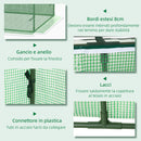 Mini Serra da Giardino 180x90x70 cm in Polietilene Verde