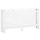 Copritermosifone a Doghe 172x19x81 cm con Ripiano Portaoggetti in MDF Bianco  