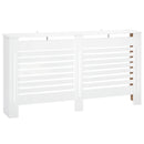 Copritermosifone a Doghe 172x19x81 cm con Ripiano Portaoggetti in MDF Bianco  