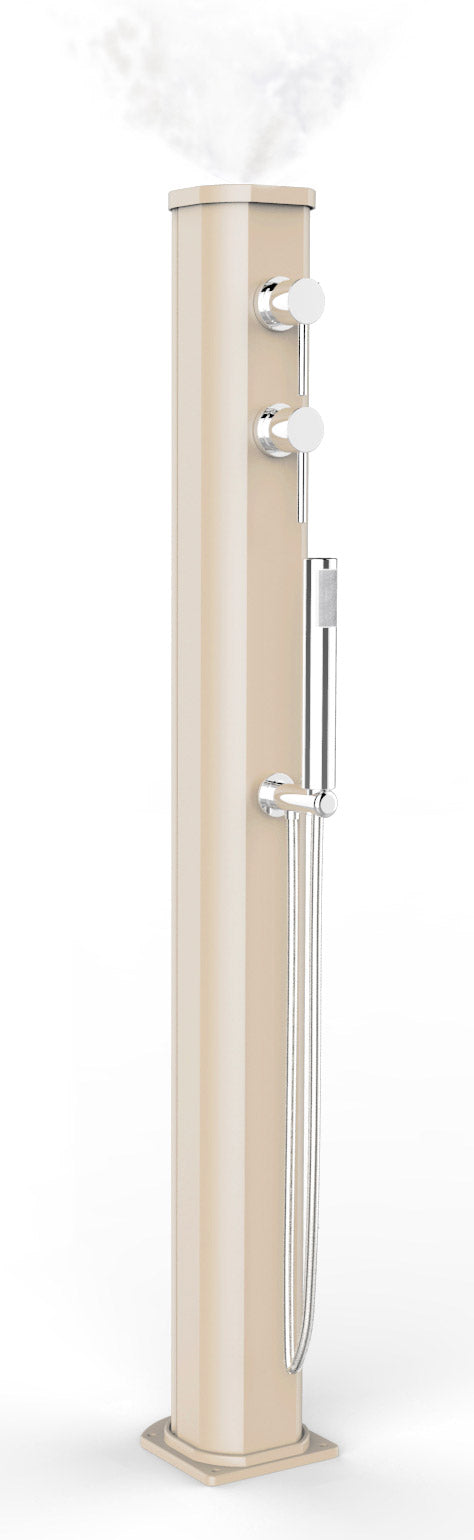 Doccia Solare da Esterno con Nebulizzatore Miscelatore e Doccetta Mobile Arkema Jolly Go Champagne Bronze prezzo