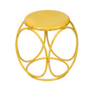 Sgabello Tondo in Metallo Ø35x45cm Tiny Giallo