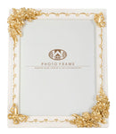 Cornice Butterflyforest 25x2,8x30 cm in Poliresina e Vetro Crema e Oro