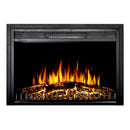 Camino Elettrico da Incasso 50,2x71,2x18 cm Effetto Fiamma 1500W Capri Nero