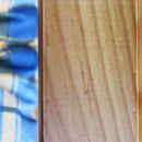 Poltrona 3 Posizioni Relax Miele con Cuscino 84x60x100 h cm in Cotone Blu