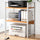 Scaffale da Scrivania Multiuso 3 Ripiani 53x35x80 cm per Stampante Ufficio in MDF Legno e Bianco