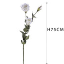 Set 6 Lisianthus Artificiali con Fiori Altezza 75 cm Bianco