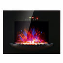 Camino Elettrico da Incasso 66x52 cm 1800W con Timer Effetto Fiamma Nero 