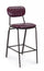 Sgabello Bar Debbie Bordeaux Vintage Imbottito in Similpelle