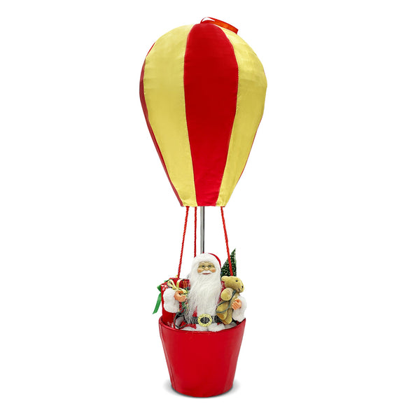 sconto Babbo Natale con Mongolfiera H80 cm con Luci e Suoni