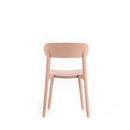 Set 4 Sedie 48x52xH77,5 cm in Polipropilene Cindy Rosa antico
