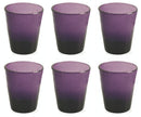 Set 6 Bicchieri Ø9x10 cm in Vetro Soffiato Villa d'Este Home Tivoli Cancun Viola