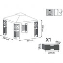 Gazebo Boston 3x3 m in Acciaio Antracite