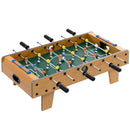 Calcio Balilla Pieghevole per Adulti e Bambini 69x36,5x22 cm con 2 Palline e Segnapunti in Legno Colore Naturale      