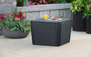 Tavolino Contenitore da Giardino 57x57x43 cm in Resina Keter Luzon Plus Antracite