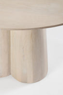 Tavolo Rotondo Fisso Ø 120x77 cm Caffè White in Legno