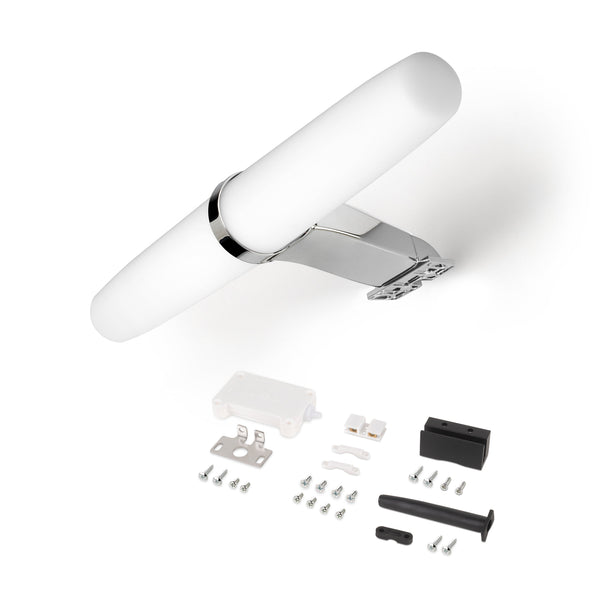sconto Faretto Led per Specchio da Bagno Gemini 5 Pezzi Cromato Brillo Tecnoplastica e Alluminio Emuca