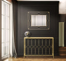 Specchio Glam Balcony New 80x3x100 cm in Ferro e MDF Oro