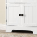 Credenza Cucina 58,2x30x123 cm con 2 Armadietti in MDF Bianco  