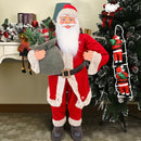 Pupazzo Babbo Natale H90 cm con Luci e Suoni Rosso e Crema