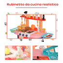 Cucina Giocattolo per Bambini 71,5x35x85,5 cm con Utensili Multicolore