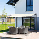 Pergola da Giardino 2.97x2.97m in Metallo Crema 