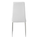Set 4 Sedie 41x41x96 cm in Similpelle da Interno Bianche
