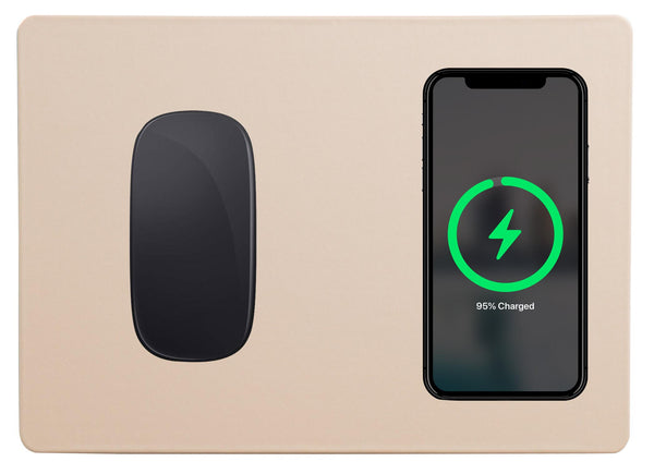 acquista Tappetino per Mouse 20,5x30,5x0,5 cm con Base di Ricarica Wireless Caffè