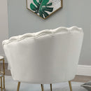Poltrona Imbottita 179x77x77 cm in Velluto Crema