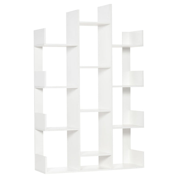 Libreria ad Albero 96x30x150 cm 13 Ripiani Bianco acquista