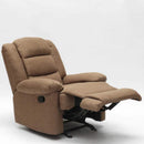 Poltrona Relax Reclinabile Manuale 89x100x100 cm in Tessuto Marrone