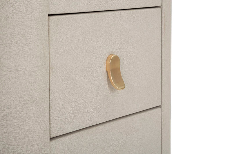 Consolle Trucco da Camera Beauty 120x75x40 cm in Legno MDF e Metallo Crema/Oro