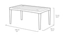 Tavolo da Giardino 160x90x74 cm in Resina Keter Girona Cappuccino