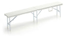 Panca Pieghevole per Catering 182x25x43 cm in Ferro e Polietilene Bianco