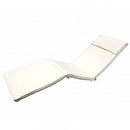 Cuscino Real Lettino 194,5x59x4 cm in Poliestere Ecrù