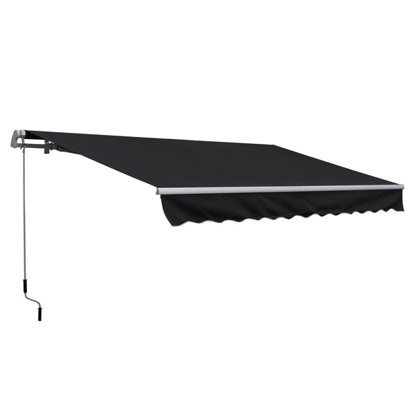 sconto Tenda da Sole Avvolgibile a Parete 3,5x2,5m in Alluminio e Poliestre Grigia