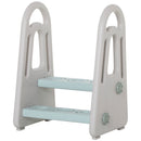 Sgabello per Bambini Scaletta a 2 Gradini 435x38,5x61 cm Blu e Grigio 