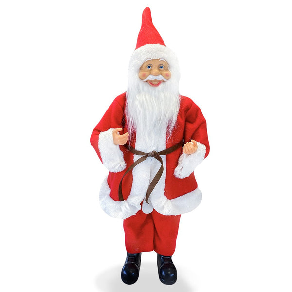 sconto Pupazzo Babbo Natale H50 cm con Minilucciole Rosso