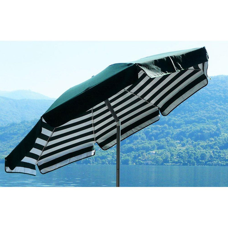 Ombrellone da Giardino Ø2 m Palo Ø33 mm in Acciaio Maffei Venezia Duplex Verde/Bianco e Verde