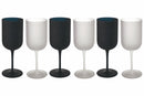 Set 6 Calici Frosted in Vetro 450 ml Villa d'Este Home Tivoli Masai Black
