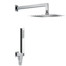 Kit Soffione Doccia Quadrato 30x30 cm in Acciaio Inox Rondò 30