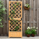Fioriera da Giardino con Griglia 60x40x160 cm in Legno
